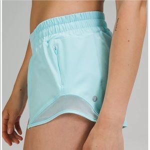 Light Blue Lulu Hotty Hot 2.5 shorts